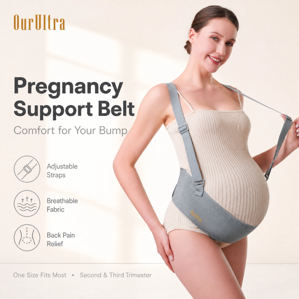 Maternity Support Belt · Back & Pelvic Pain Relief · Adjustable Straps · Breathable · One Size