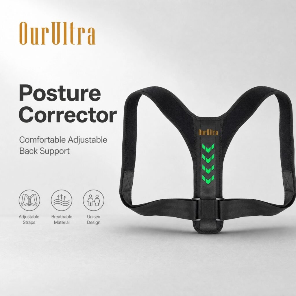 Posture Corrector · Adjustable Upper Back Brace · Breathable · Unisex · Pain Relief