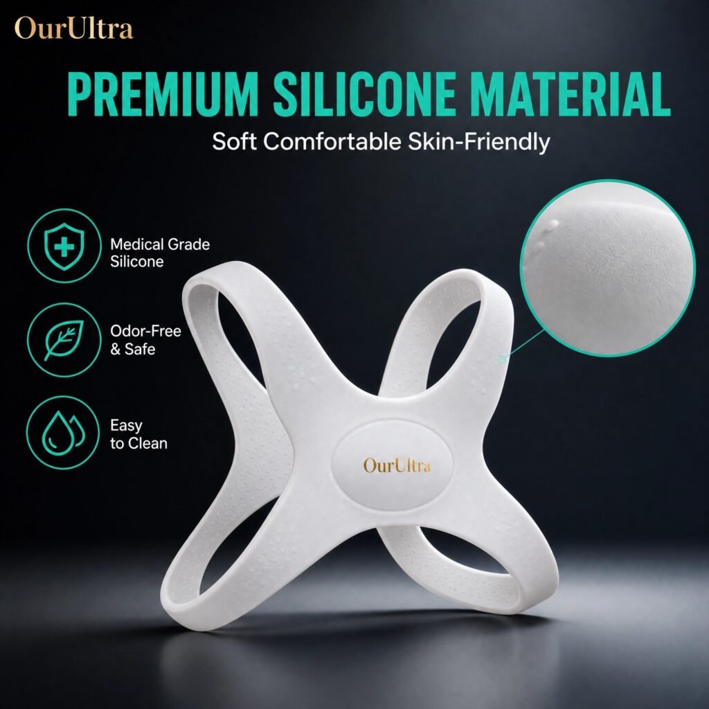 Silicone Posture Corrector for Men · Multi‑Point Pull · Spine Alignment · Shoulder Coverage · V‑Shape Build