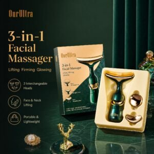 3-in-1 Facial Massager · Interchangeable Heads · Face · Neck · Eye · Lifting & Firming · Portable