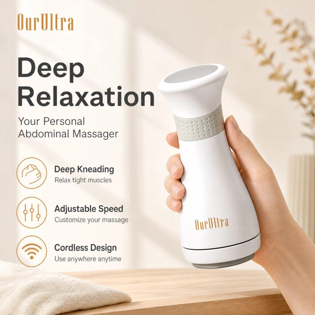 Abdominal Massager · Deep Kneading · Relax Abdominal Muscles · USB Rechargeable · Multi‑Speed · Portable