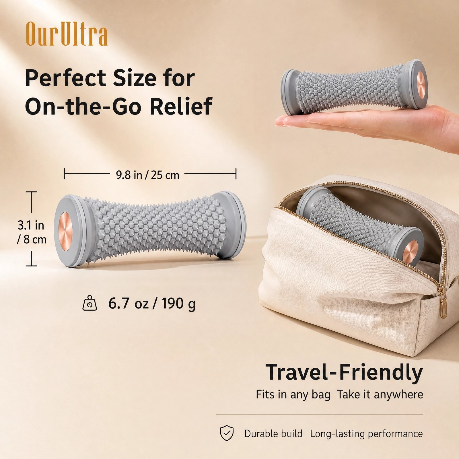 Foot Massage Roller · Deep Tissue Relief · Plantar Fasciitis Relief · Arch Support · Acupressure - Image 2