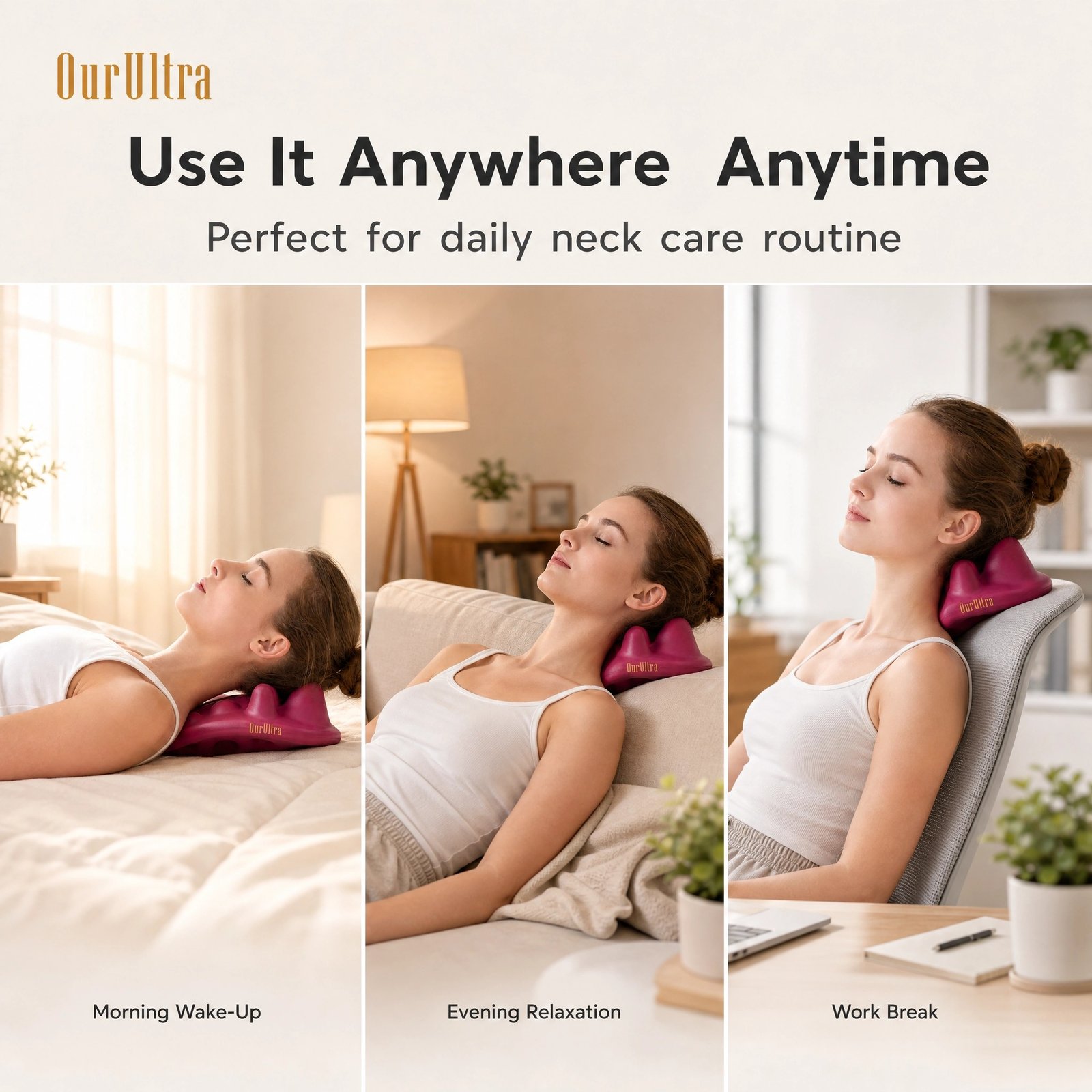 Cervical Traction Massager Pillow · 8‑Minute Fast Relief · Spine Stretching · Deep Muscle Relaxation · Ergonomic Design - Image 2