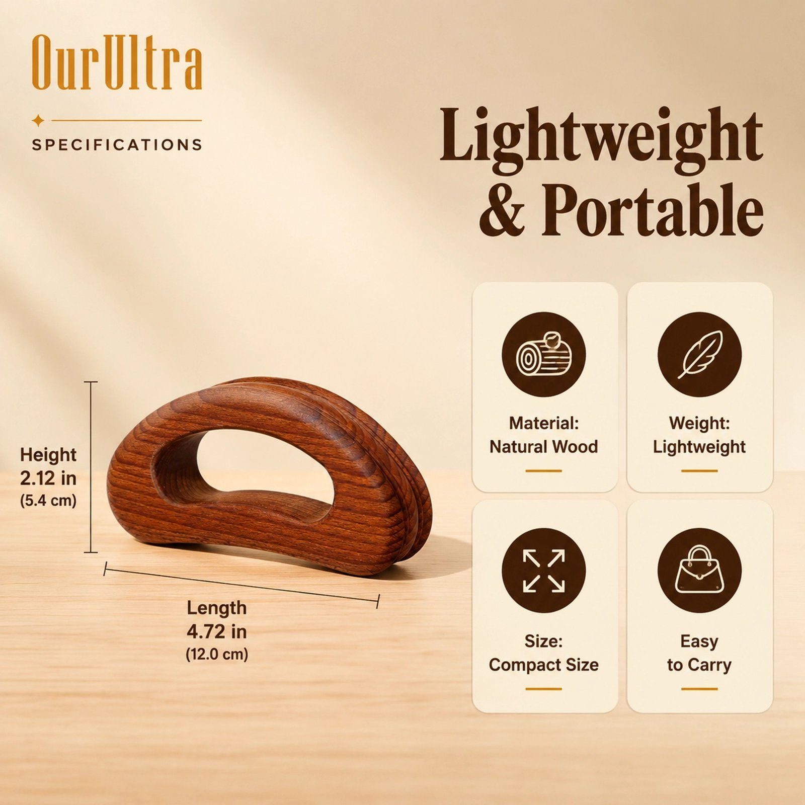 Wood Therapy Massage Tool · Natural Wood · Full‑Body Muscle Relief - Image 2