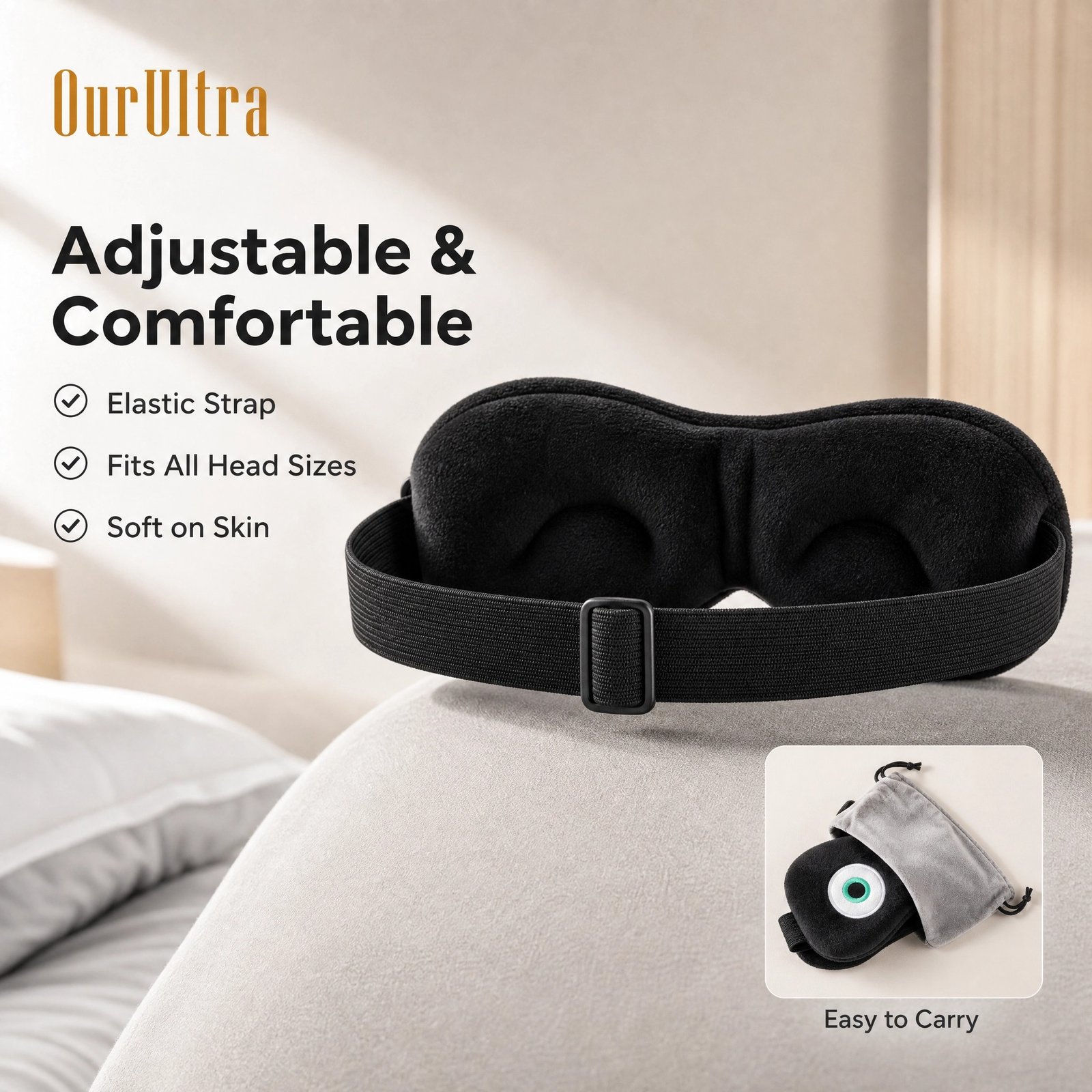 3D Cartoon Sleep Eye Mask · Plush Comfort · Total Blackout · Playful Design - Image 3