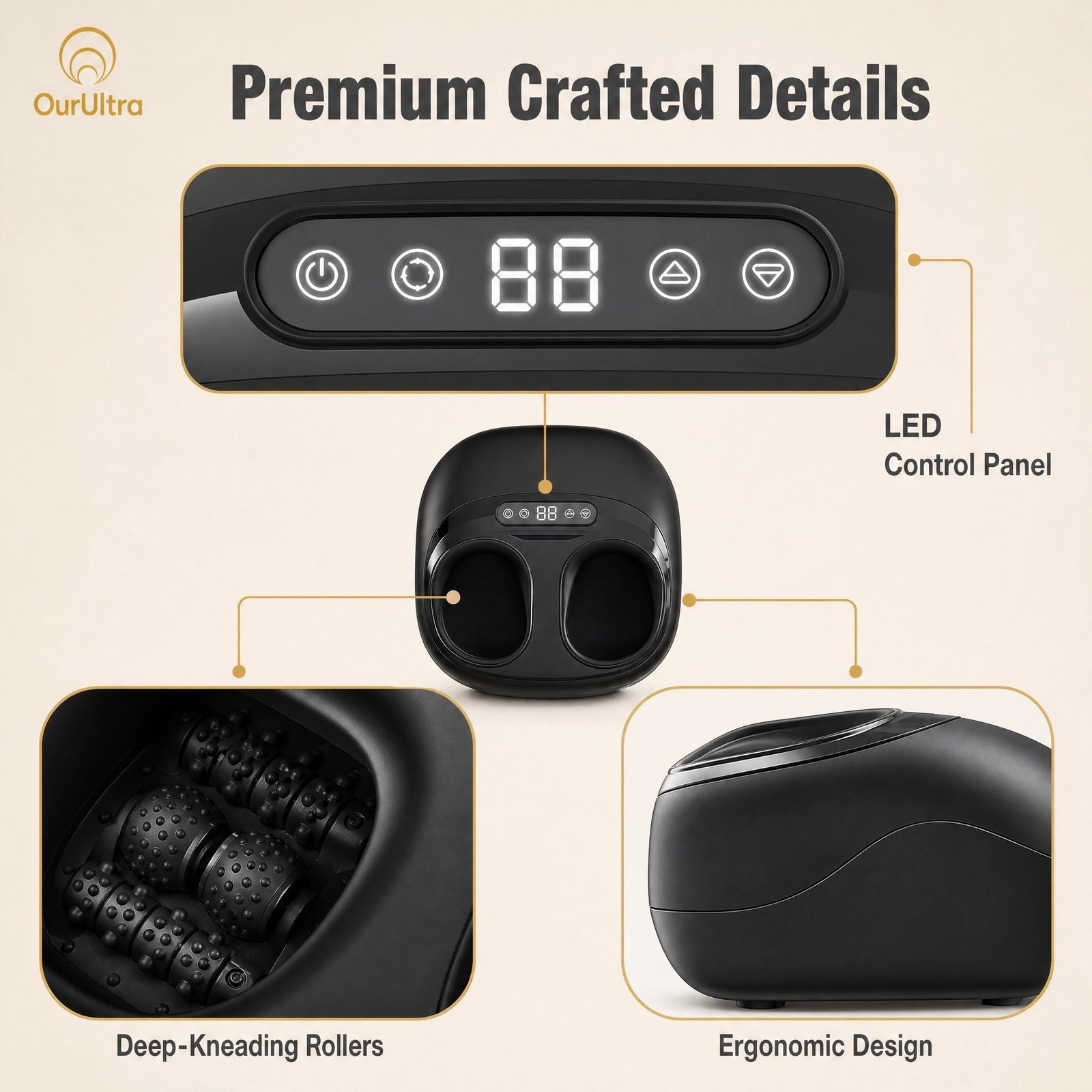 Shiatsu Foot Massager · Deep Kneading · Heat Therapy · Adjustable Intensity · Home & Office Relaxation - Image 4