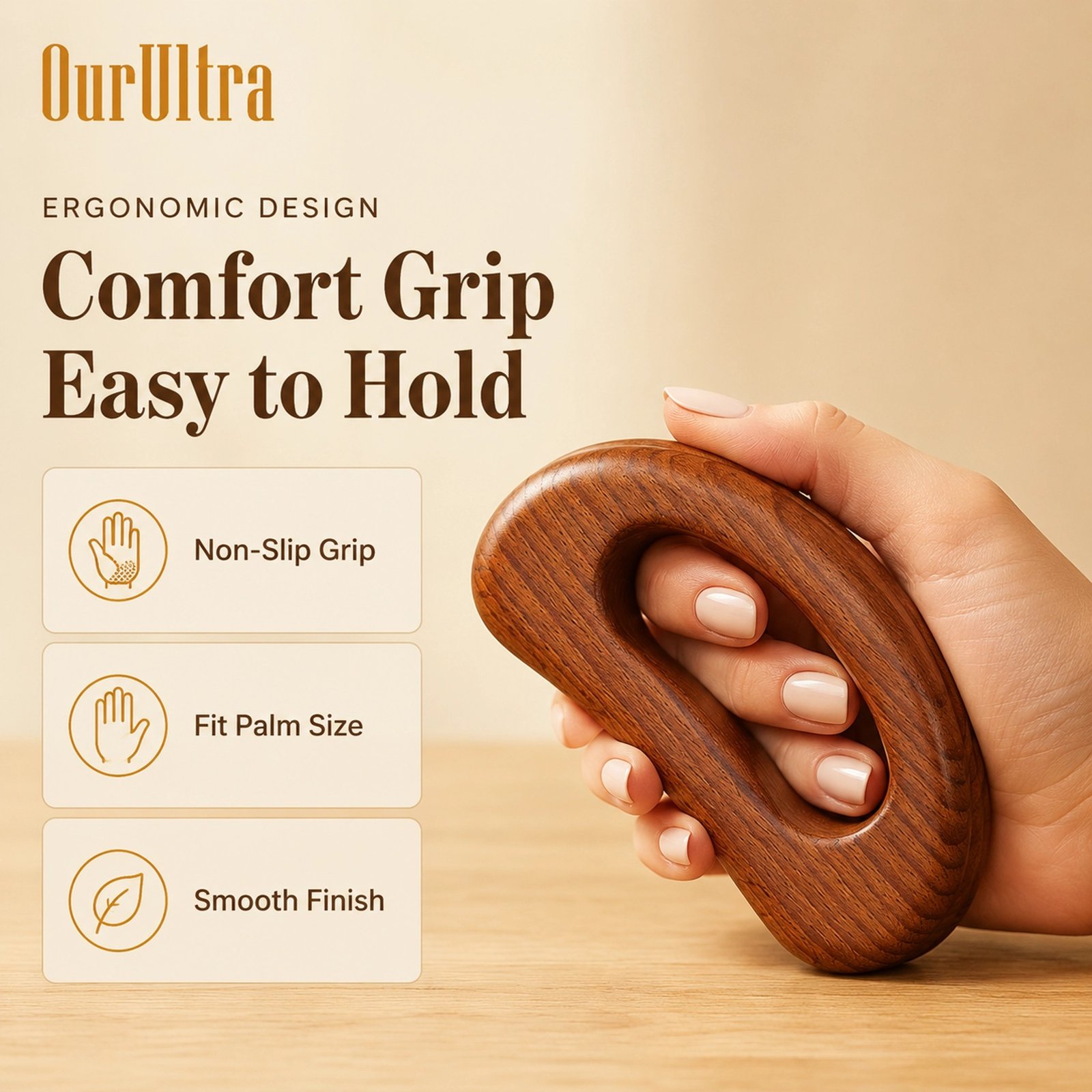 Wood Therapy Massage Tool · Natural Wood · Full‑Body Muscle Relief - Image 4