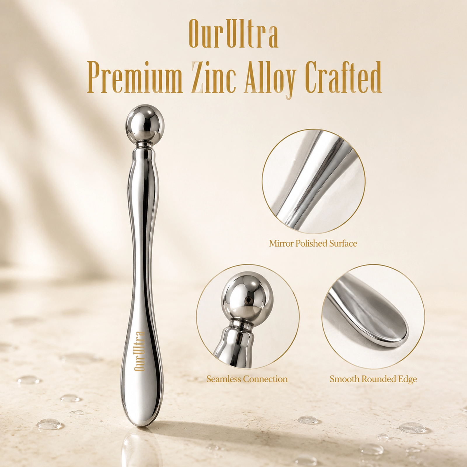 Metal Eye Massage Wand Set · 2-in-1 Cooling Applicator · Premium Zinc Alloy - Image 4
