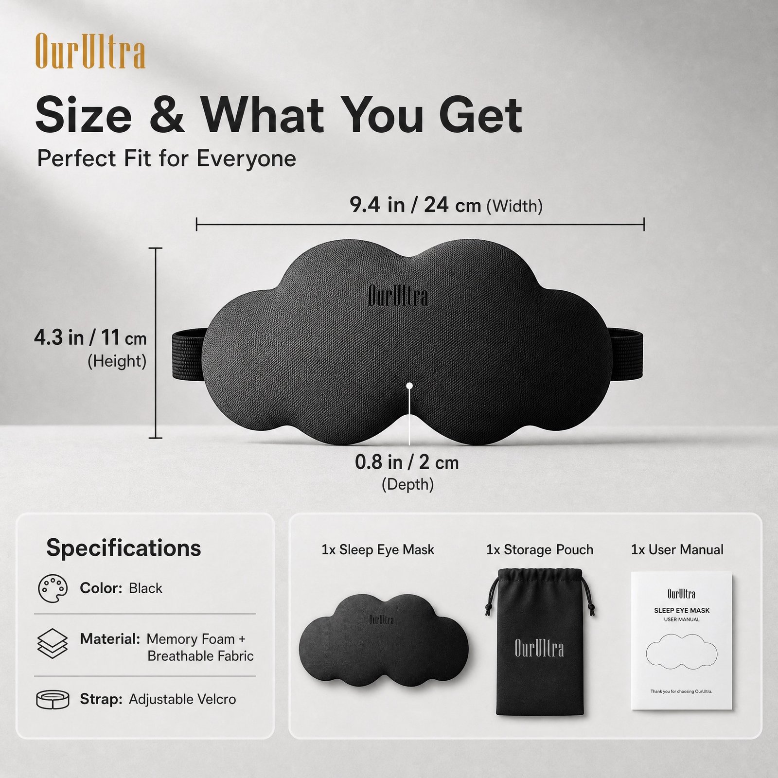3D Cloud Sleep Eye Mask · Zero‑Pressure Comfort · Total Blackout Design - Image 5