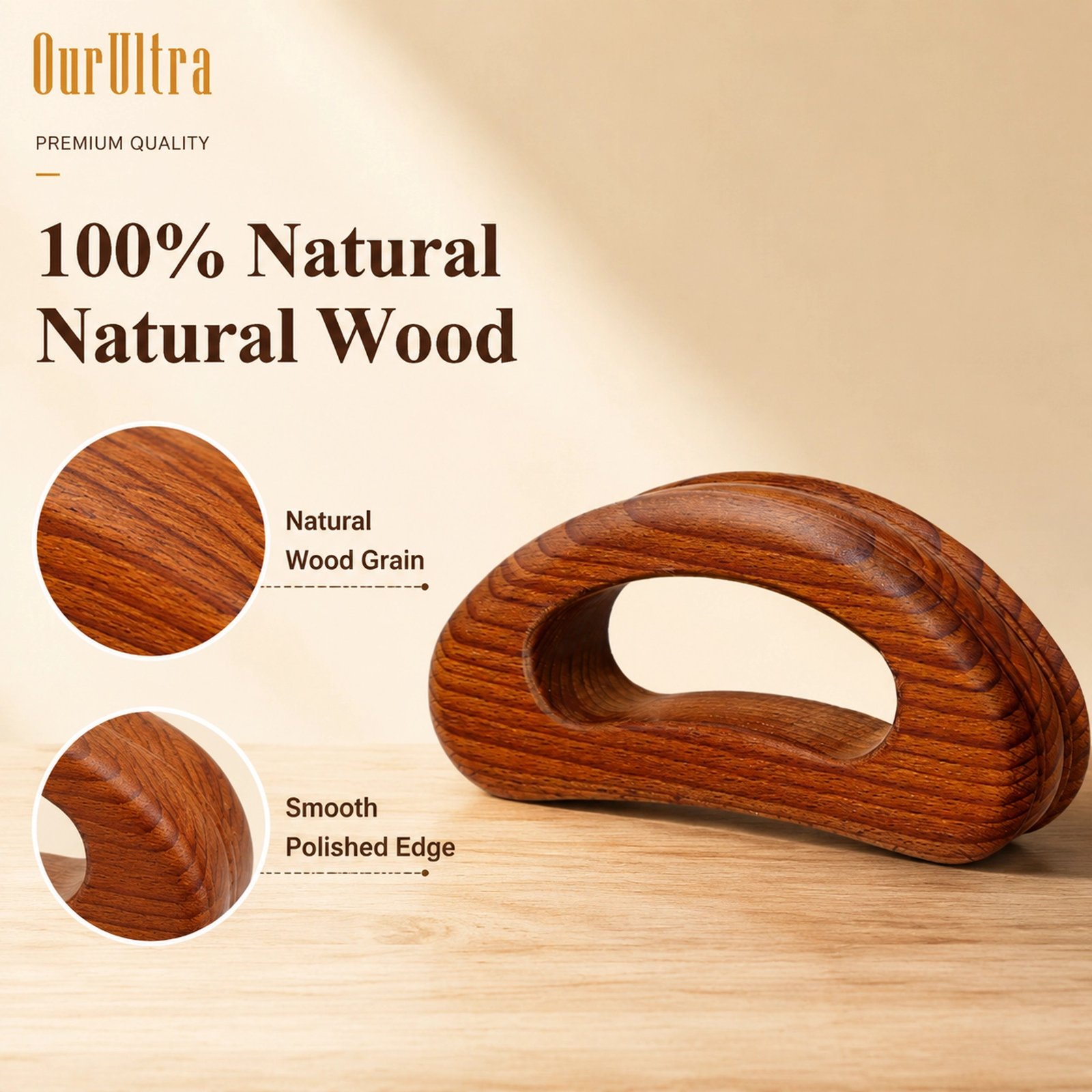 Wood Therapy Massage Tool · Natural Wood · Full‑Body Muscle Relief - Image 5