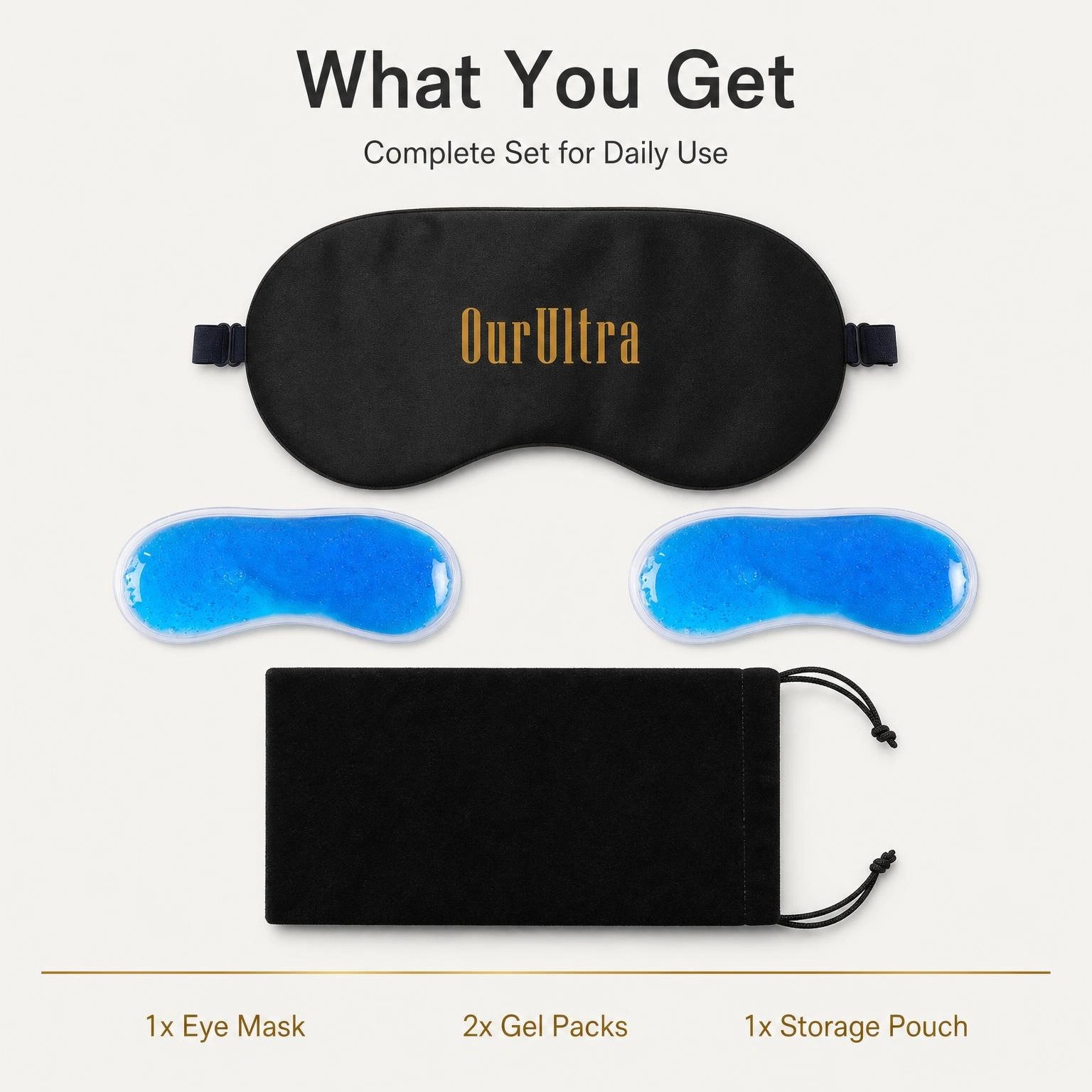 3D Contoured Cooling Gel Eye Mask · Reusable Cold Therapy · Adjustable Comfort Fit - Image 5