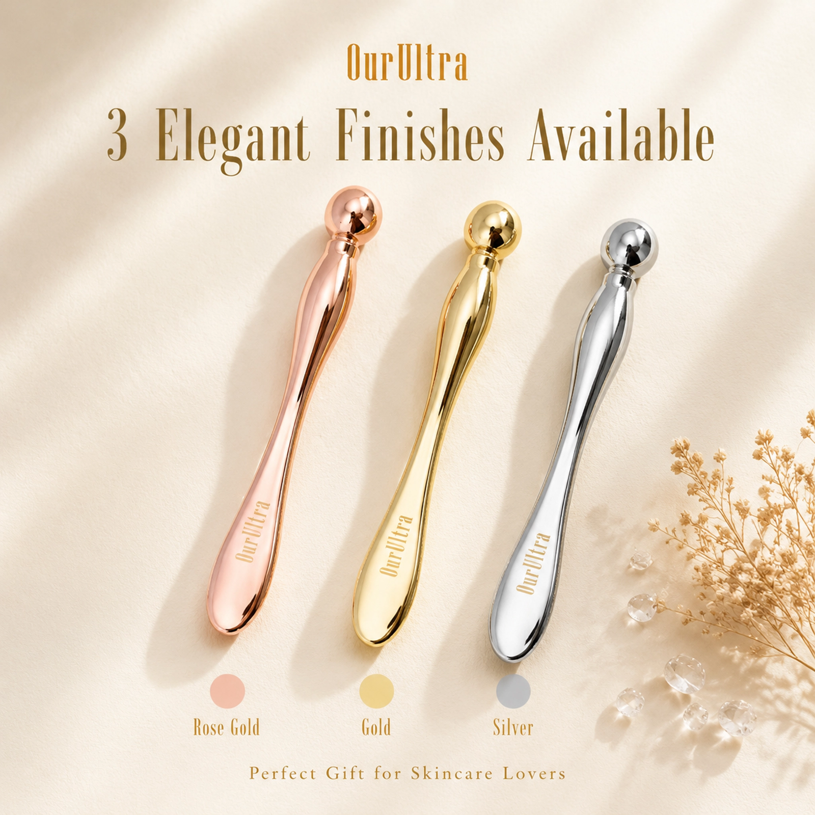 Metal Eye Massage Wand Set · 2-in-1 Cooling Applicator · Premium Zinc Alloy - Image 5